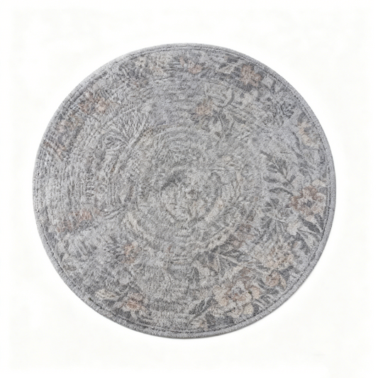 Neutral Toned Round Area Rug
