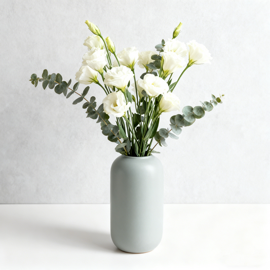 Sleek Cylindrical Ceramic Decor Vase