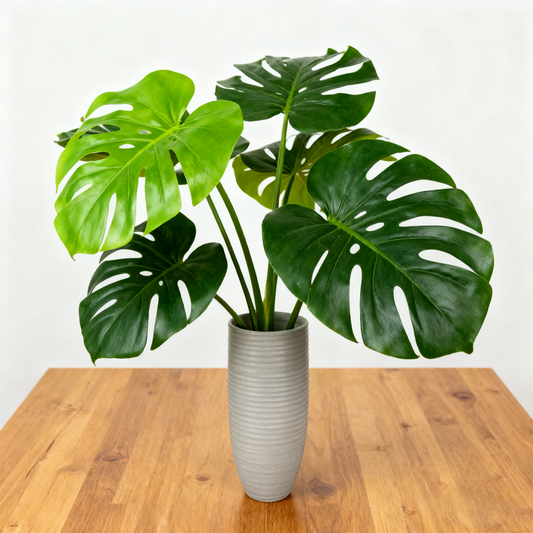 Ribbed Ceramic Decor Vase