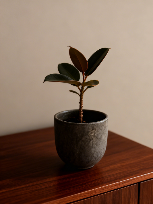Neutral Toned Textured Ceramic Decor Pot