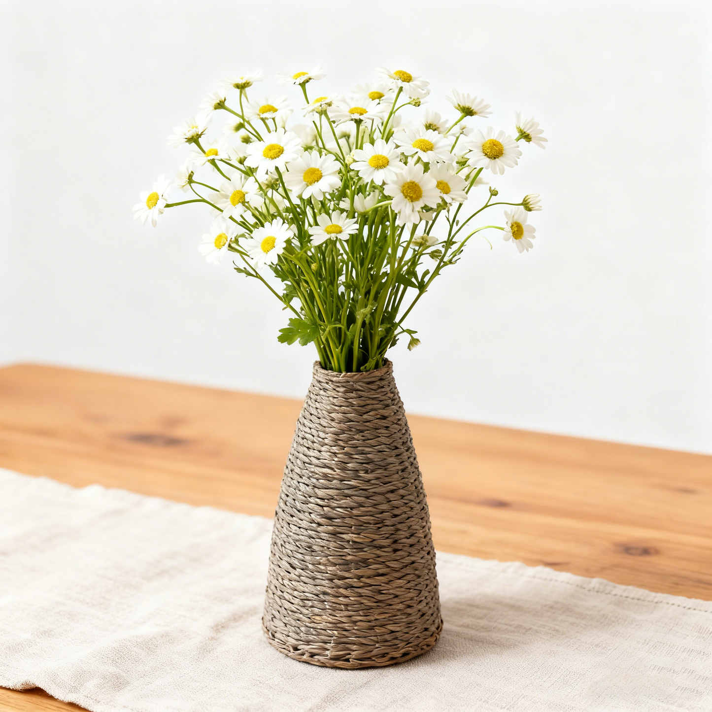 Textured Tapered Ceramic Decor Pot