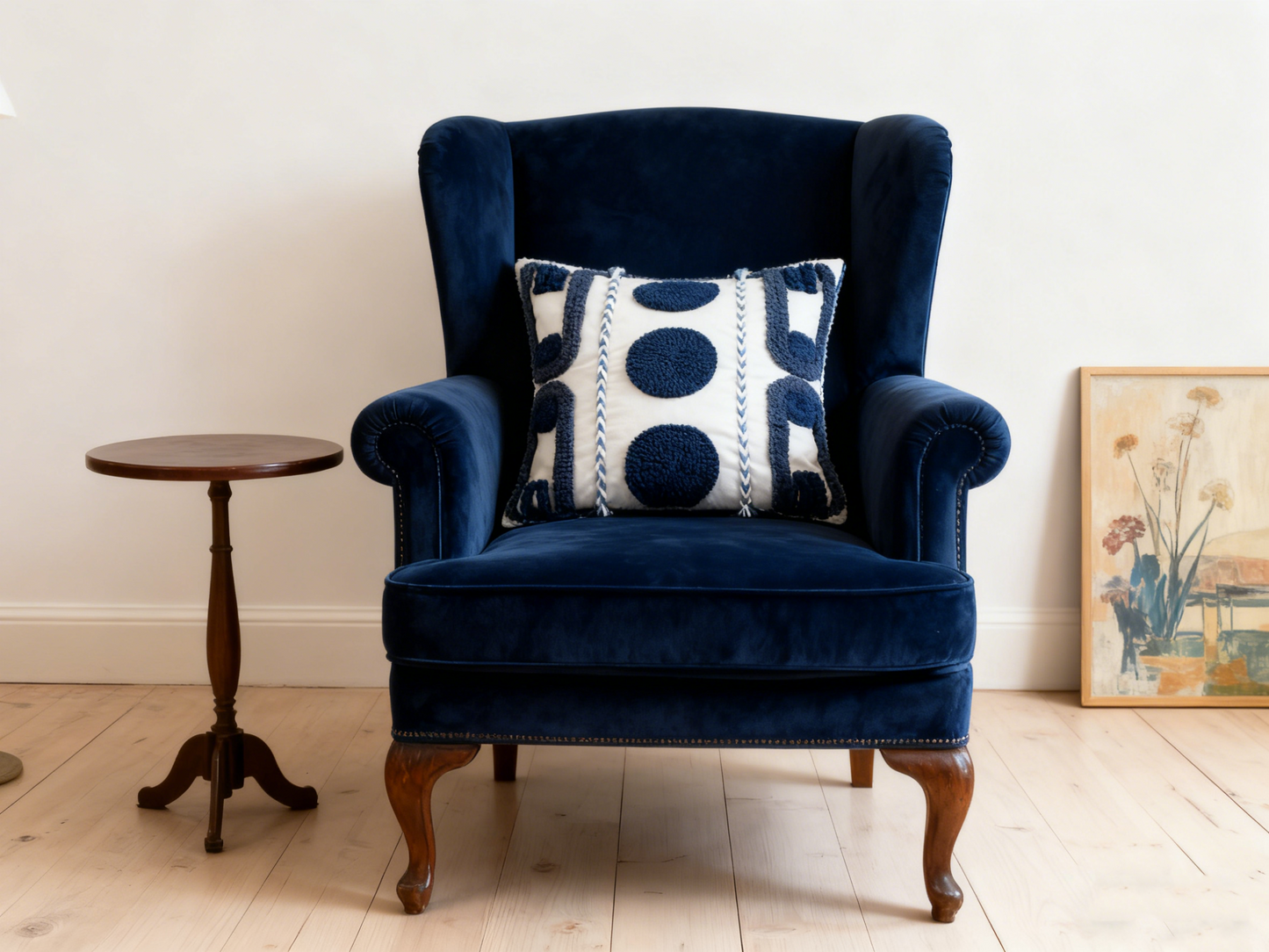 Moroccan Ethnic Geometric Embroidered Cushion