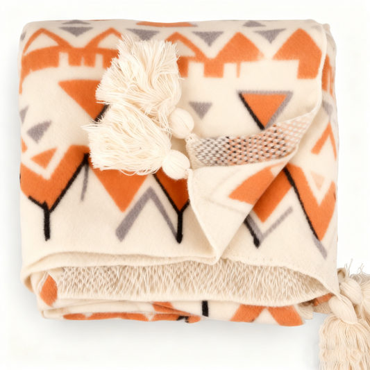 Ethnic Geometric Throw Blanket