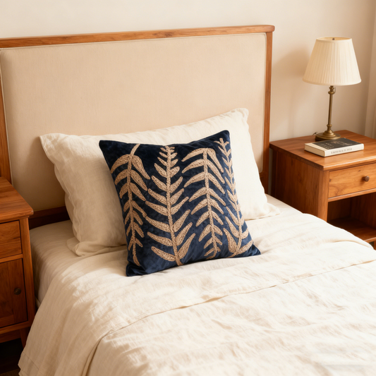 Toned Leaf Botanical Cushion