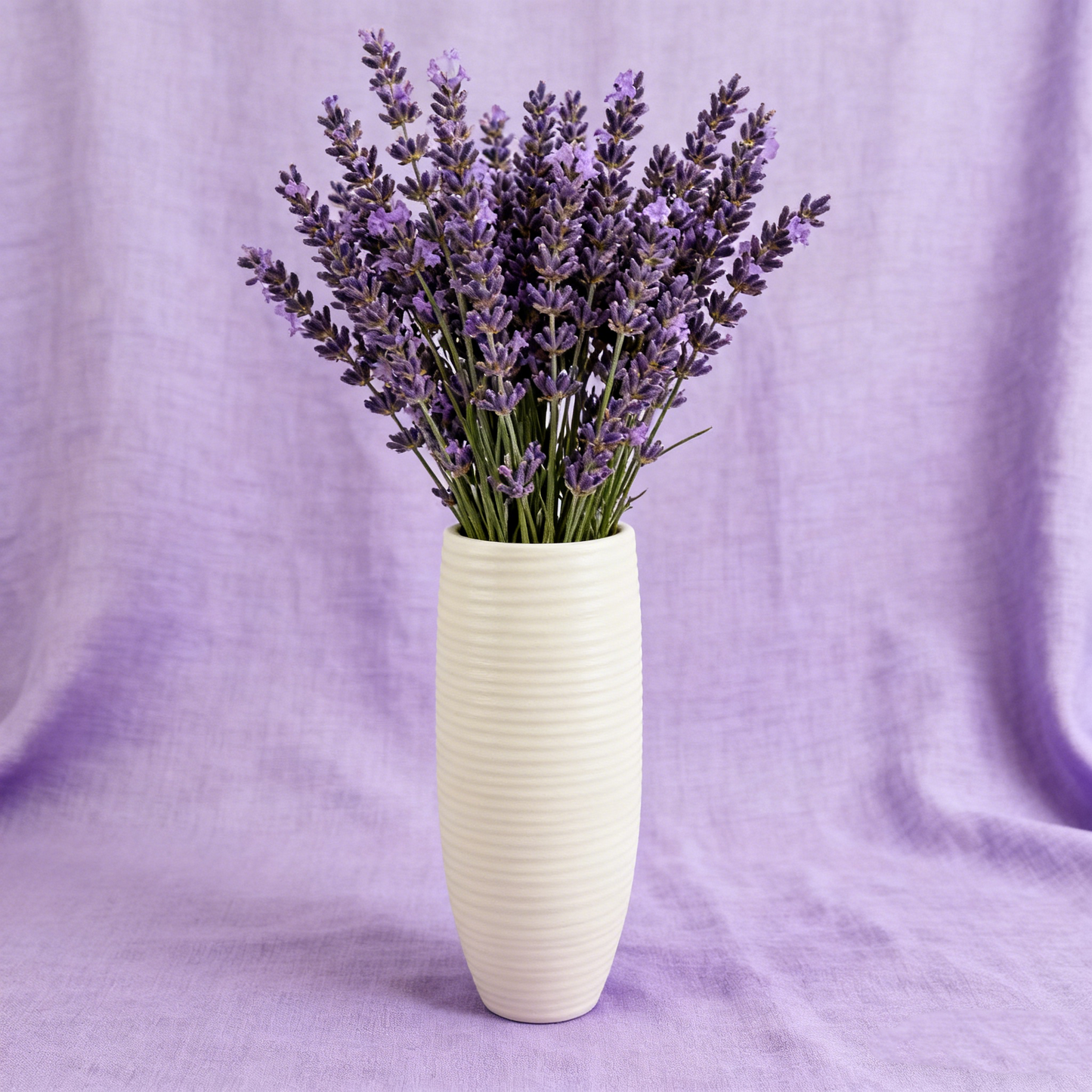 Ribbed Ceramic Decor Vase