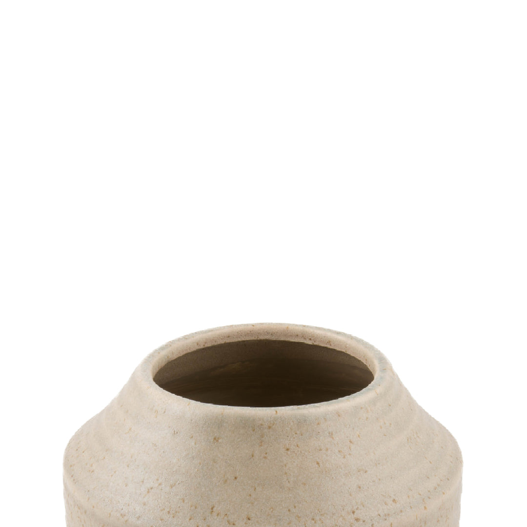 Textured Cone Shaped Ceramic Decor Pot